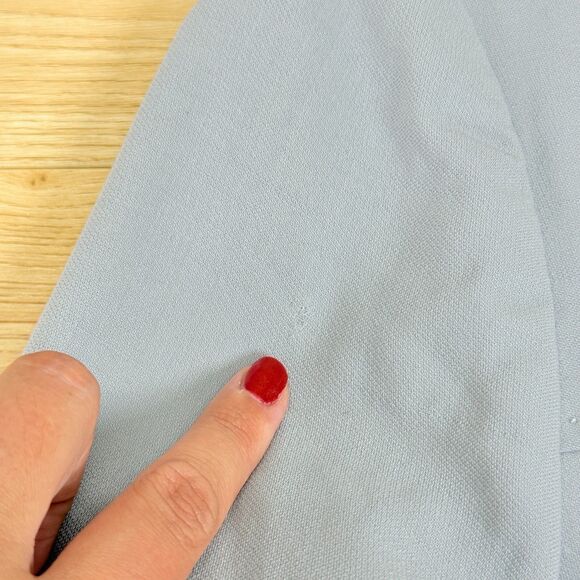 Talbots Wool Safari Utility Jacket Blazer Size 14 Light Blue Japan Vtg Career - Picture 9 of 15